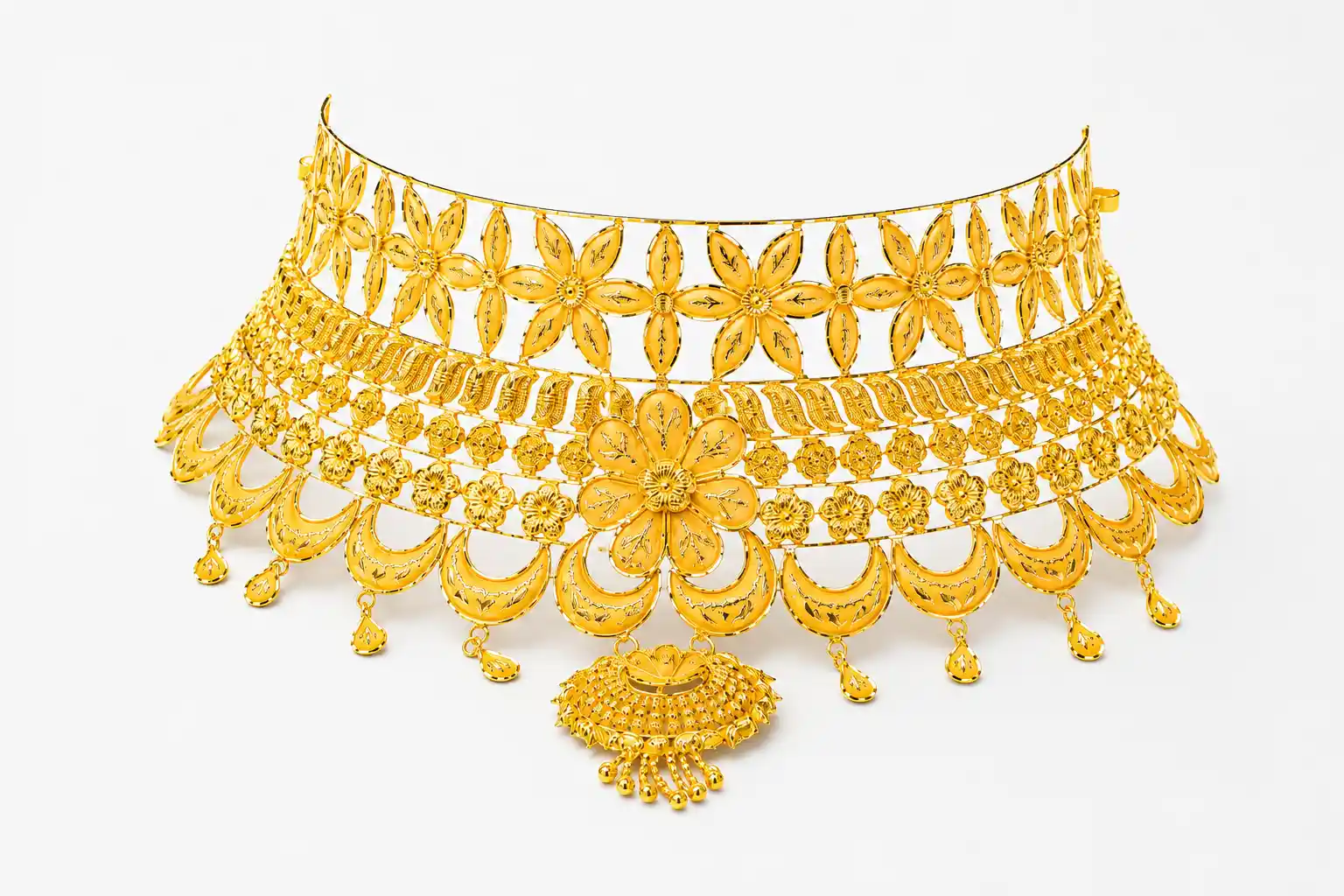 Ashiqe Regal Gold Crown Choker