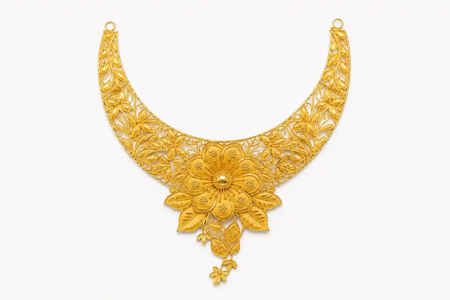 Ashiqe Dazzling Golden Necklace