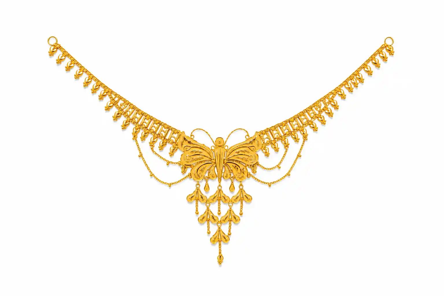 Ashiqe Golden Design Necklace