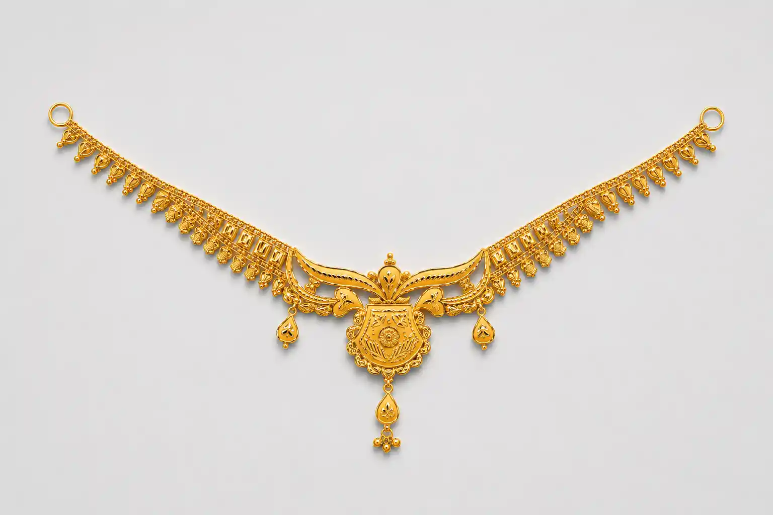 Ashiqe Artistic Golden Necklace