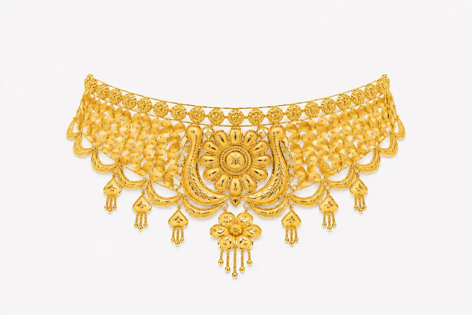 Ashiqe Graceful Gold Crown Choker